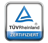 TÜV Rheinland zertifiziert